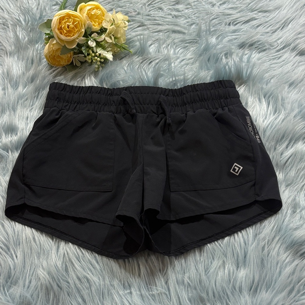 Abercrombie Kids Your Personal Best Black Lined Shorts sz 11/12